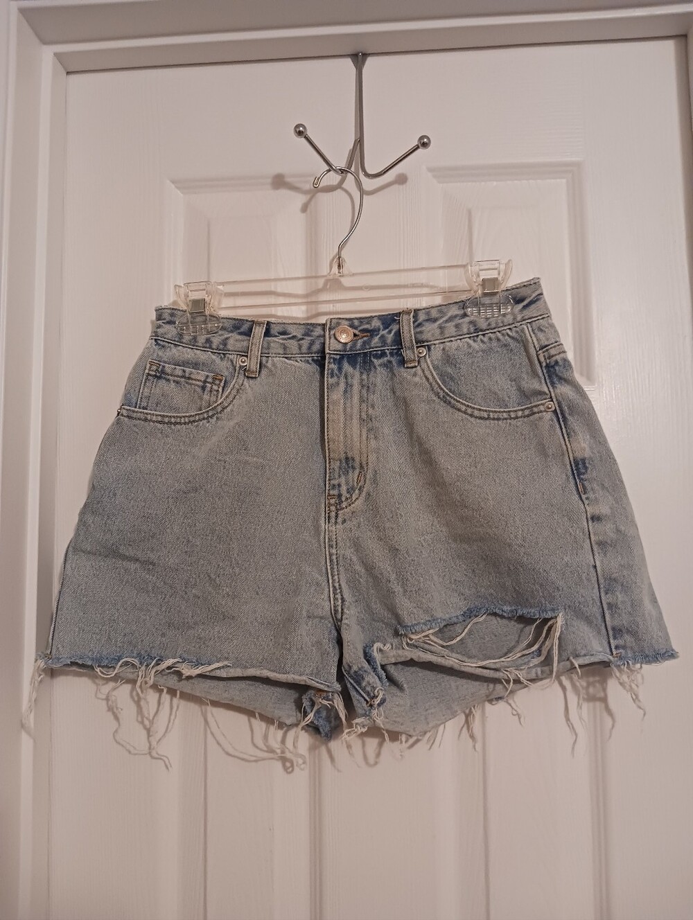 Princess Polly High Rise Cut Off Denim Festival Indie Sleeze 4 Lt Wash